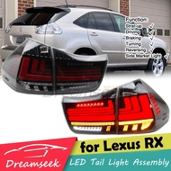 LED Tail Light Assembly For Lexus RX330 RX350 RX400h XU30 2003-2009 Reflector Rear Brake Reverse With Dynamic Sequential Turn Lamp Clear Lens LH+RH