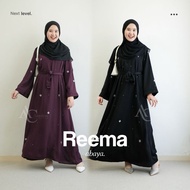 Reema Abaya Black Turkey Gamis Syari Muslimah Jetblack Material Black Combination Alaydrus Collectio