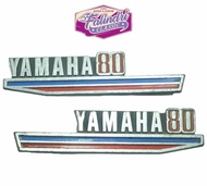 emblem yamaha v80 badge yamaha v80 bagian belakang