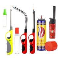 Free gas kitchen lighter lgniter flexible refillable lighter long refillable lighter butane gas ligh
