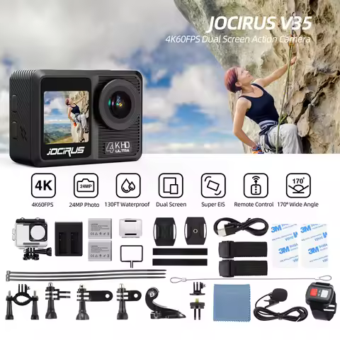 Action Camera Ultra HD 4K 60/30fps 1080P 60fps WiFi 2.4G Hz 170D Underwater Waterproof Helmet Video 