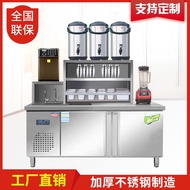 H-Y/ Milk Tea Shop Console Flat Freezer Fresh-Keeping Dual-Temperature Freezer Refrigerated Table Commercial Freezer Mil