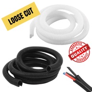 [Loose Cut] JW 20mm/25mm PVC Flexible Conduit / PVC Flexible Pipe / Conduit Flexible Pipe - BLACK/WH