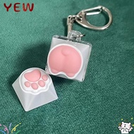 YYE Keyboard Key Chain, Lightweight Portable Keycap Tester, Cute Cat Butt Cat's Claw Keyboard Tappin