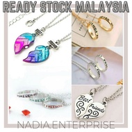 🇲🇾 RANTAI BEST FRIENDS FOREVER couple Fashion Friends Forever Ring Pendant Necklace Creative Women J