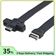 Connectors USB 3.2 Front Panel Extension Cable,GEN2x2 Baffle Cable TYPE-E to Chassis Type-C Front C 