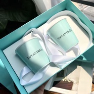 【全新】蒂芬妮TIFFANY經典抹藍骨瓷馬克杯對杯禮盒裝