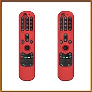 [V E C K] 2X Silicone Case for LG AN-MR21GC MR21N/21GA Remote Control Protective Cover for LG OLED TV Remote AN MR21GA(Red)