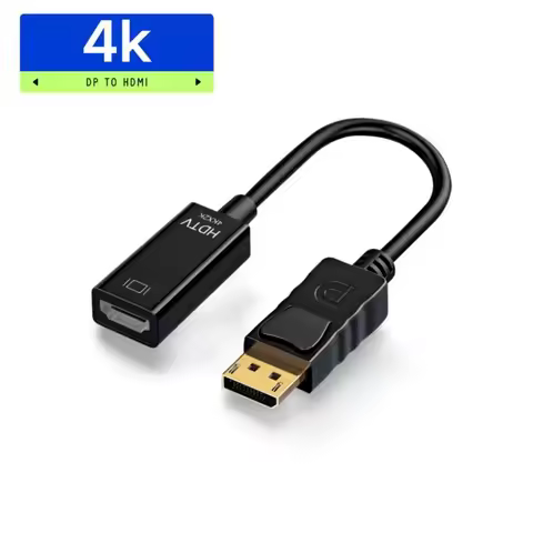 4K@60Hz DP to HDMI Adapter, DisplayPort Male to HDMI Female Converter for PC/PS5/TV, Plug & Play, Go
