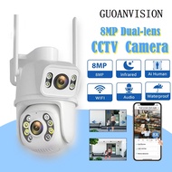 GUOANVISION CCTV Camera 6PM Dual-LensAI Human Detection Camera Monitor Home Security Camera  360° Ro