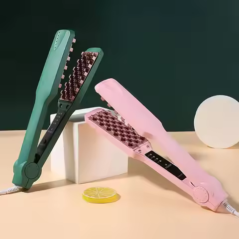 3D Grid Hair Crimper Volumizer Ceramic Professional Hair Fluffy Corrugated Curler Flat Iron Corn Hai