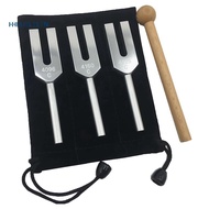Angel Tuning Fork Set - 4096 Hz, 4160 Hz, 4225 Hz - Therapeutic Instrument Set with Wooden Strike an