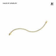 Haus of Jewelry - LILI 143 TENNIS BRACELET ข้อมือประดับเพชรคิวบิกเซอร์โคเนีย (Cubic Zirconia)