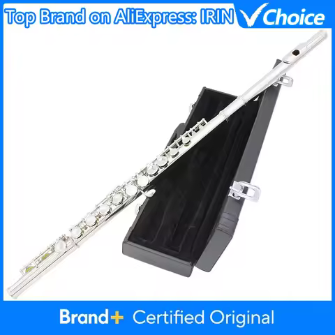 Flute 16 Closed Open Holes C Key Professional Transverse Flute Concert Musical Instrument with Box C