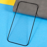 iPhone 15 / 15 PLUS Clear Tempered Glass Screen Protector Black Frame