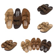韓國Mardi Mercredi Suede Double Strap Buckle Stud Slides雙扣鈕鉚釘涼鞋