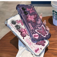 【 Shockproof 】Case OPPO A17 A97 5G A38 4G A18 A60 TPU phone case latest butterfly pattern transparen