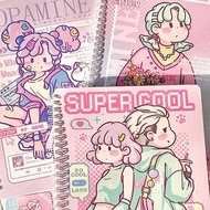 【多巴胺】雙線圈收納/收納離型紙本/B5雙面甜酷可愛膠帶