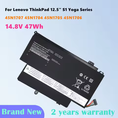 45N1706 14.8V 47WH Laptop Battery For Lenovo ThinkPad 12.5" S1 Yoga Series 45N1705 45N1704 45N1707