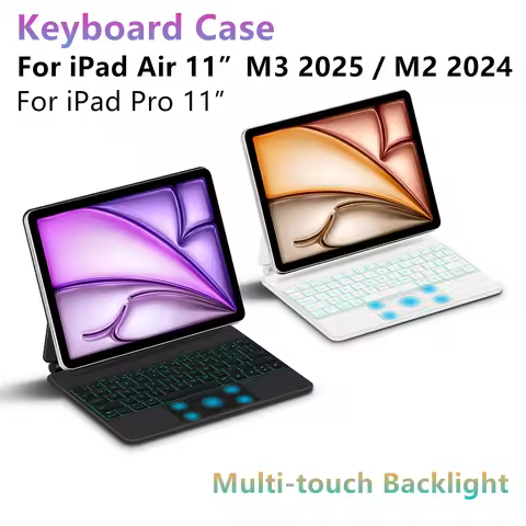 Keyboard Case For iPad Air 11-inch M3 2025 M2 7th 6th 5th 4th generation Air11 Pro 3rd Magic Keyboar