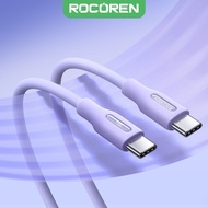 Rocoren  USB C Cable 100W Type C to Type C for Samsung Huawei PD60W 100W USB Type C Fast Charging Ca