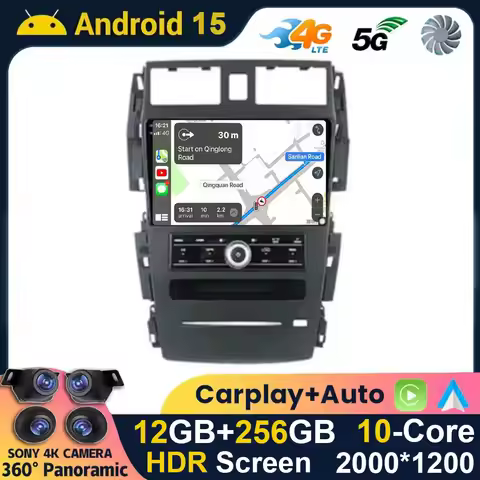 Android 15 Carplay Auto For Nissan Teana J31 230JK SM5 2003 2004 2005 2006 2007 2008 Autoradio Car P