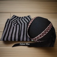 Javanese Lurik Shirt for Adult Men,/ Lurik Shirt for Men, Javanese Traditional Shirt for Men, Lurik 