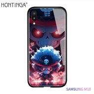 เคส Hontinga ปลอกสำหรับ Samsung กาแล็คซี่ M12 M11 M21 M22 M23 M30 M30S M31 M33 M10 M52 M53 M62 5G เคสลายการ์ตูนน่ารักลูฟี่เคสโทรศัพท์เคสหลังกระจกเทมเปอร์เคสแข็ง