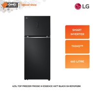 LG 423L Top Freezer Fridge GN-B392PQBK in Essence Matt Black LinearCooling™ LG ThinQ™ GNB392PQBK Pet