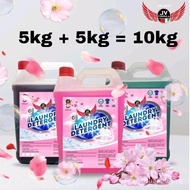 SABUN DOBI 10KG 2 botol 5KG WANGI+PELEMBUT+ANTIBAKTIRIA 10KG LIQUID LAUNDRY DETERGENT HIGH QUALITY S