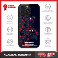 Case Casing iPhone 16 15 14 13 12 11 XR XS X 8 7 6 5 Pro Max Mini Plus SE 4 Red Robot Bear AE3377 Cu