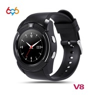 V8 Original Factory Smart Watch Full Round Card Phone Bluetooth Sleep Pedometer Smart Watch Ring CU7