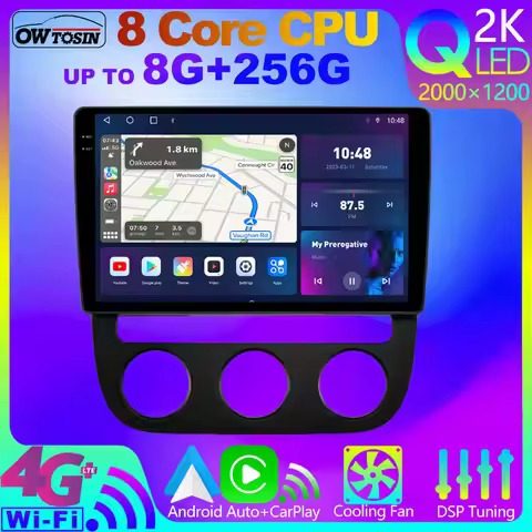 Owtosin 8Core 8G+256G Android 12 QLED 2K Car Radio For Volkswagen VW Golf Mk5 Jetta GLI Rabbit 1K 20