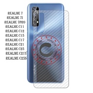 C168 Skin Carbon realme 7 7i 7pro C11 c12 c15 c17 C20 c21 c21y c25 c25s i pro anti-scratch backy s