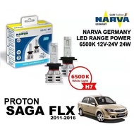 NARVA H7 12V & 24V Range Performance LED Headlight Bulb Set for Proton Saga FLX 2011 - 2016