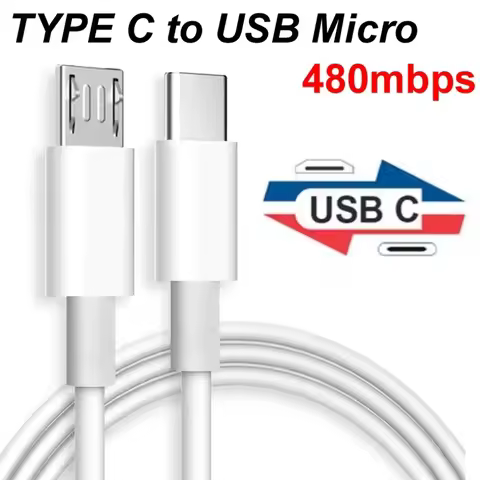 0.3m/2m USB Type C To Micro 5V/2.4A Fast Charging 480mbps Data Transfer OTG Adapter Cable for Samsun