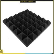 10pcs Soundproofing Foam Pads Studio Room Sound Treatment Foam (Black)