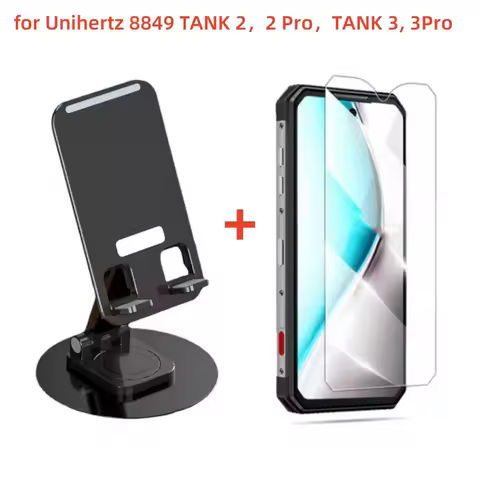 Heavy Duty Mobile Phone Holder for Unihertz 8849 TANK 2 / 2 Pro / 3 / 3 Pro with Tempered Glass, Sta