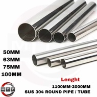 SUS304 Stainless Steel Round Tube 1100MM-2000MM (L) 1.4MM