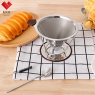 Pour Over Coffee Dripper 600 Fine Mesh Coffee Strainer 304 Stainless Steel Coffee Metal Cone Filter with Detachable Stand SHOPCYC0618