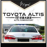 Car Back Mirror Sticker Toyota Altis powersport Toyota Old Altis Altis2nd AltisLatest NewAltis