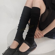 WMH Stirrup Leg Warmer Toeless Knee Highs Socks Ballet Calf Socks Long Leg Socks
