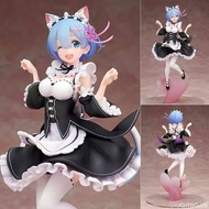 โมเดล อนิเมะ Re: Zero Rem (Necomimi Ver.) 23cm 1/8 head sculpt Cat Anime Figure แอ็คชั่นฟิกเกอร์ ตุ๊กตาอนิเมะ ตุ๊กตาโมเดล ของเล่นตกแต่ง ของขวัญวันเกิด