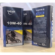 TOYO -G PROTECH SAE 10W40 4 STOCK 1.2 LITER 4T ENGINE OIL WITH ESTER MIX SEMI SYNTHETIC -API SM /JAS