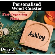 Personalised Wood Coaster / Teachers Day Gift/ Christmas Gift / Gifts / Xmas Gift / Personalised Gif