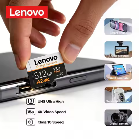 Lenovo Memory Card 512GB 256GB Micro TF Card Class 10 High Speed Cartao De Memoria 128GB For Nintend