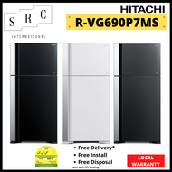 Hitachi R-VG690P7MS 2-door fridge 550L (Gift: 1600W Compact Vacuum Cleaner)