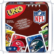 【Direct from Japan】Mattel Games UNO NFL card game with storage tin box Kids adults Pa