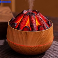 JOYEX Powered Charcoal Humidifier, Creative with Night Light Flame Wood Grain Humidifier, Aesthetic 
