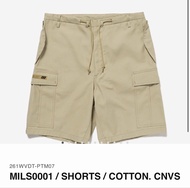 WTAPS MILS0001 Cotton Cargo Shorts Khaki